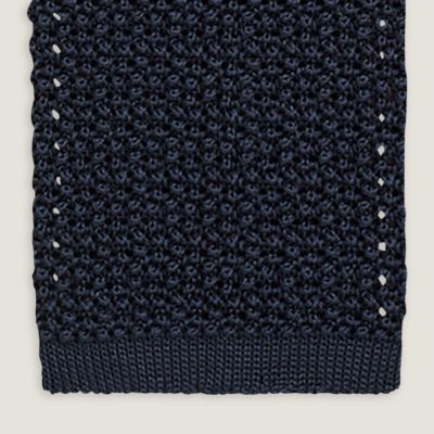 シルクニットタイ 6 cm 《ユニ》 - ブラック | Hermès - エルメス-公式